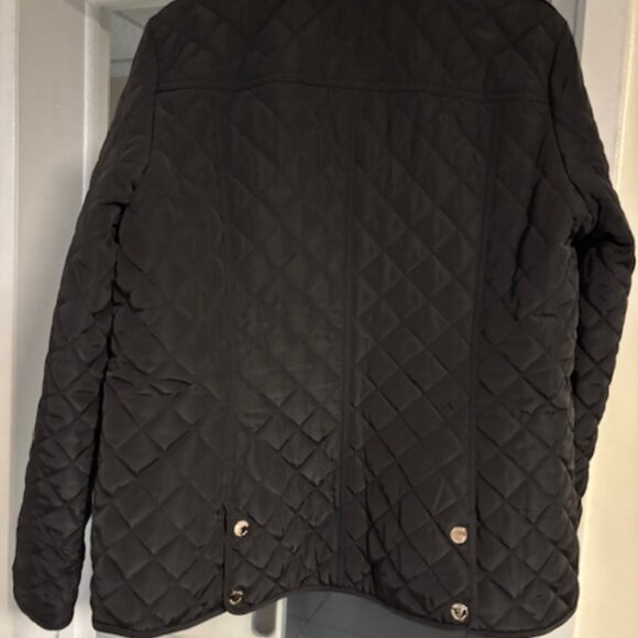 Brand New W Tags never worn womens Michael Kors quilted black coat L - Picture 2 of 3